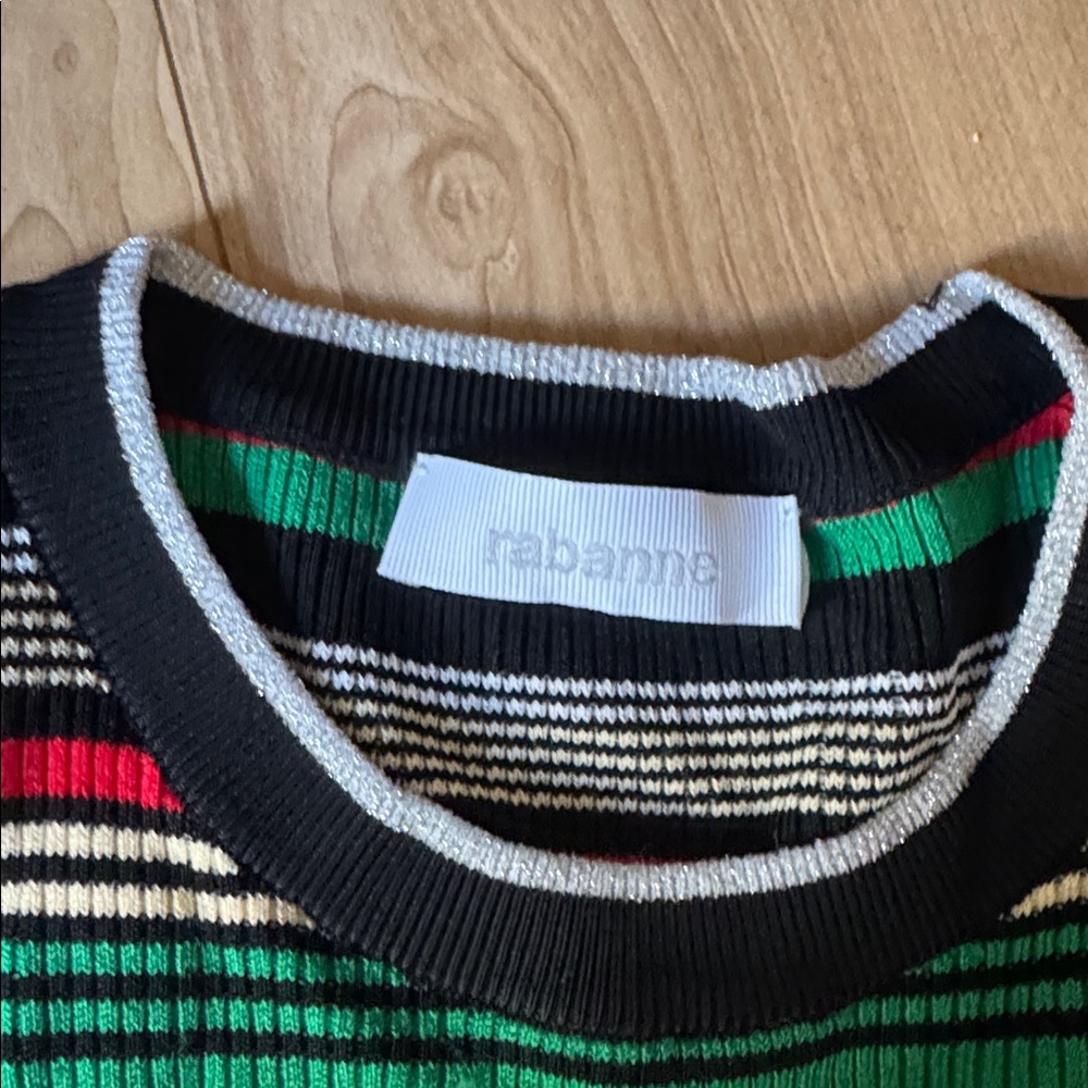 Paco Rabanne Rabanne Striped Rib-Knit Maxi Dress - Picture 4 of 7
